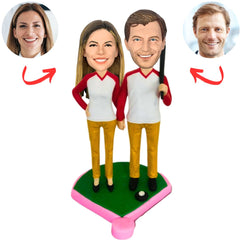 Baseball Couple Custom Sports Couple Bobbleheads