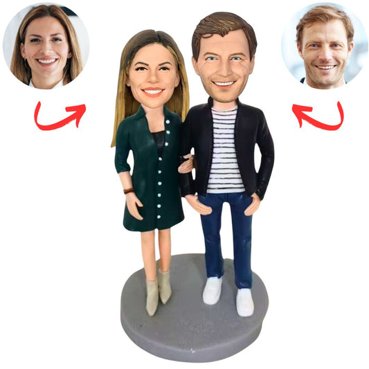 Fashion Happy Couple Custom Couple Bobbleheads