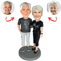 Old Happy Couple Custom Couple Bobbleheads