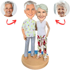 Couple Standing on The Beach Custom Bobbleheads