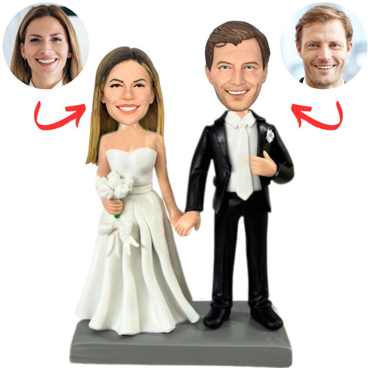 Custom Formal Elegant Couple Bobbleheads