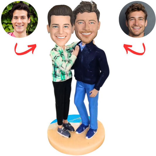 Brothers Two Men Custom Bobbleheads
