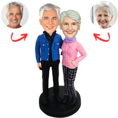 Couple Wearing Winter Clothes Custom Bobbleheads
