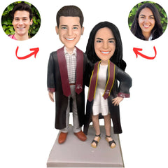 Graduation Couple Custom Bobbleheads