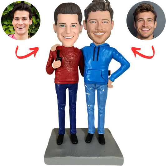 Two Men Best Friends Custom Bobbleheads