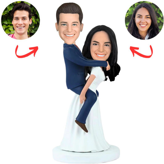 Bride Carrying Groom Custom Bobbleheads