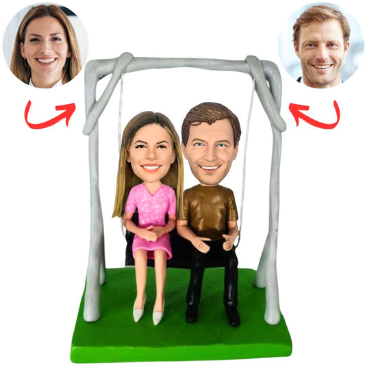 Couple on The Swing Custom Bobbleheads