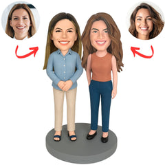 Two Women Sister Custom Bobbleheads