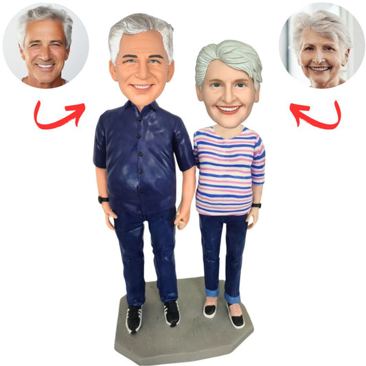 Fat Man Old Couple Custom Bobbleheads