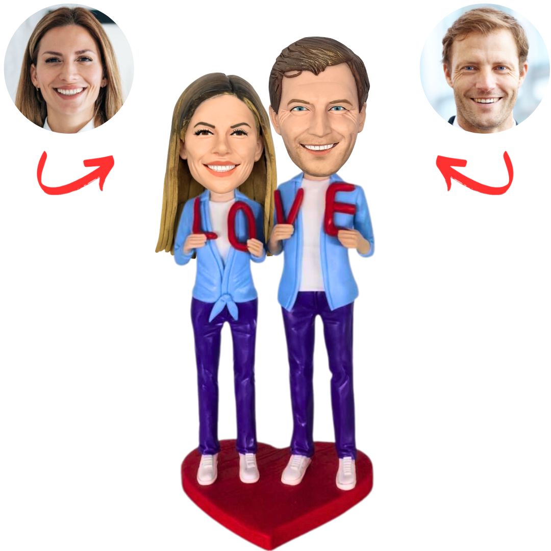 LOVE Romantic Couple Custom Bobbleheads