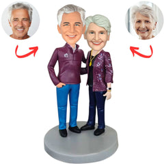 Grandparents Relaxed Style Couple Personalized Bobbleheads