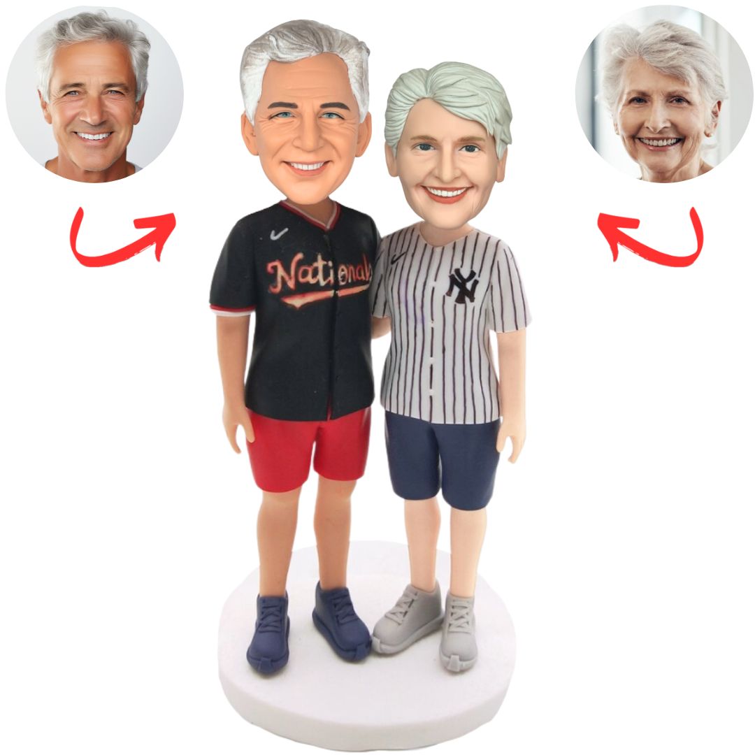 Sports Fans Couple Custom Bobbleheads