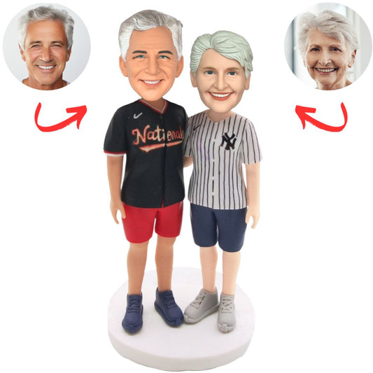 Sports Fans Couple Custom Bobbleheads
