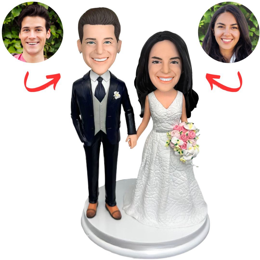 Wedding Couple Wedding Keepsake Custom Bobbleheads