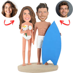 Beach Couple Custom Bobbleheads