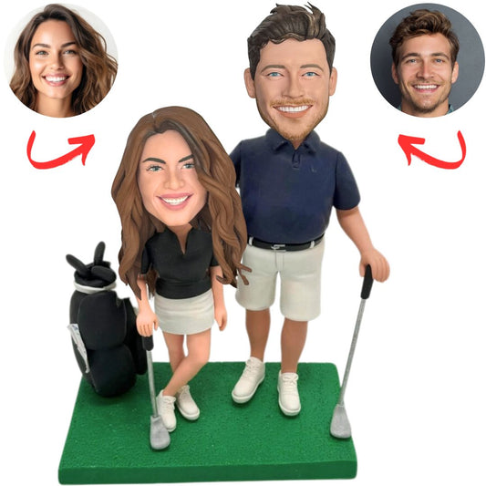 Golf Couple Custom Bobbleheads