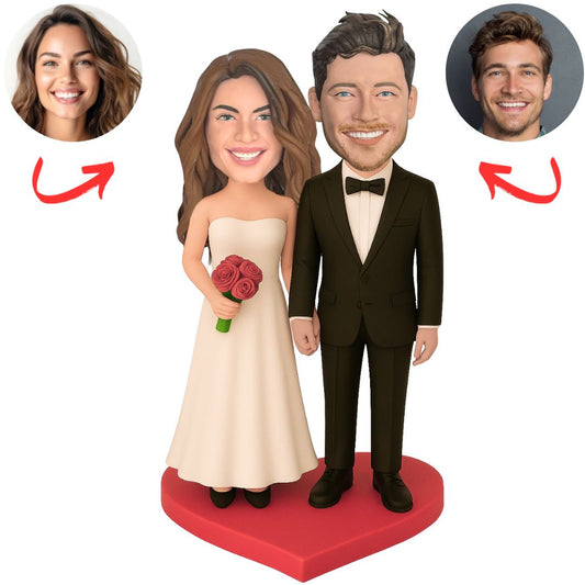 Groom And Bride Wedding Couple Custom Bobbleheads