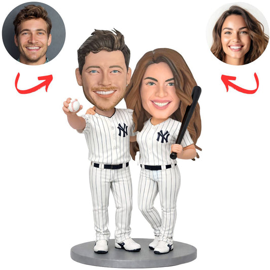 Yankees Fans Couple Player Custom Bobbleheads
