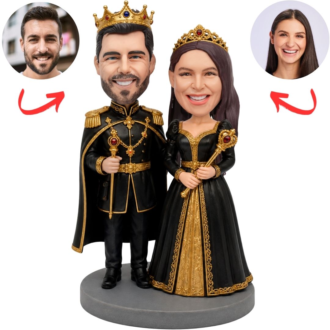 King and Queen Couple Custom Bobbleheads