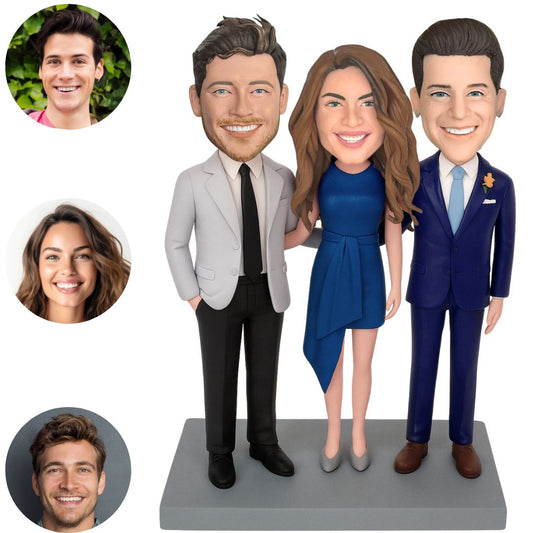 Three Business Partners Custom Bobbleheads
