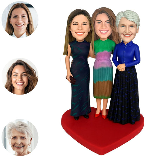 Three Formally Dressed Women Custom Bobbleheads