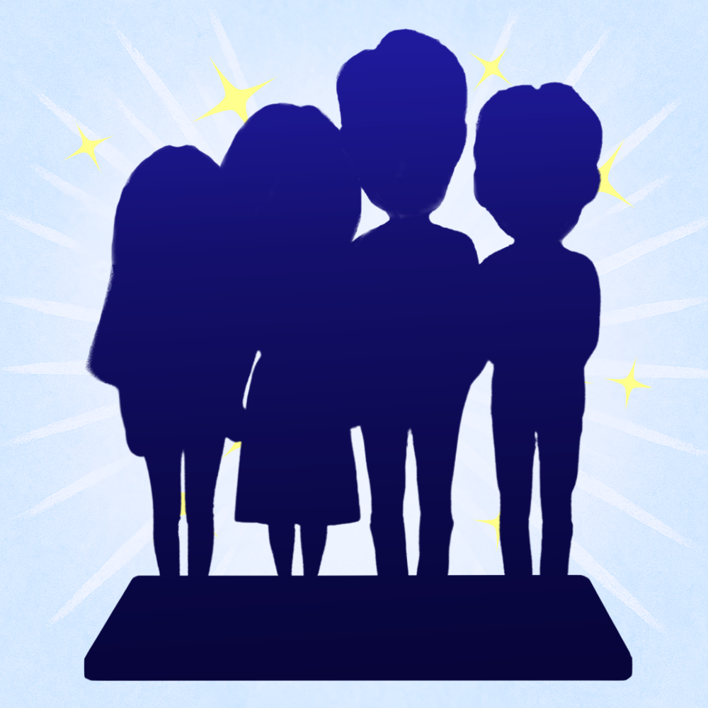 Fully Customizable 4 Person Custom Bobbleheads with Your Logo Text