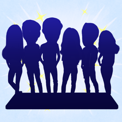 Fully Customizable 6 Person Custom Bobbleheads with Your Logo Text