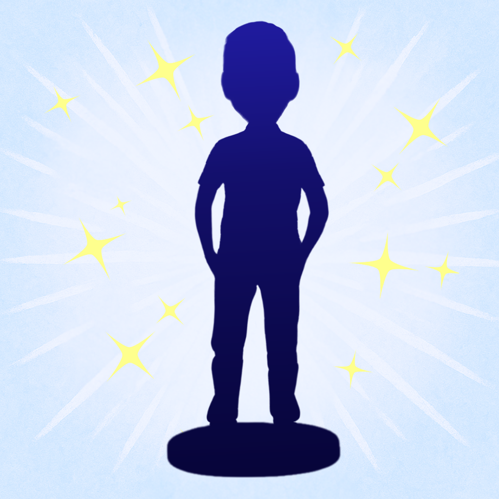 Fully Customizable 1 Person Custom Bobbleheads with Your Logo Text