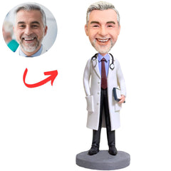 Doctor with Stethoscope Custom Bobbleheads Gifts