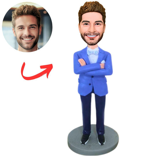 Male Executive in Power Suit Custom Bobbleheads