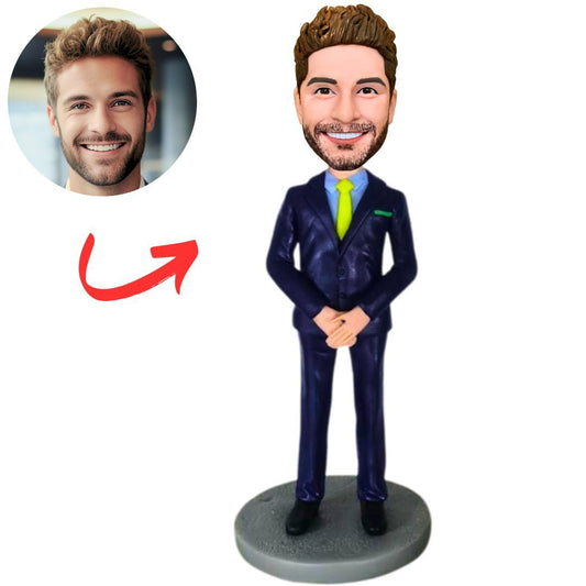 Bank Clerk Business Man Custom Bobbleheads