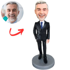 Lawyer Black Suit Business Man Custom Bobbleheads
