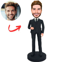 Black Suit Business Judge Man Custom Bobbleheads