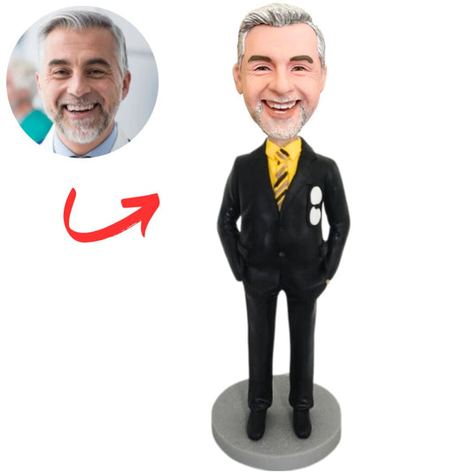 Business Man with Thumbs Up Custom Bobbleheads