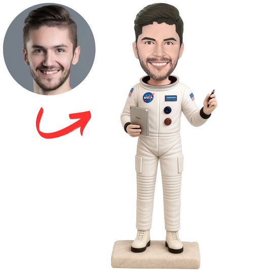Astronaut Holding Notebook Custom Bobbleheads