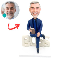 Blue Suit BOSS Custom Bobbleheads Gifts