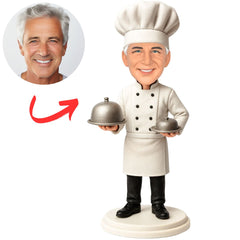 Male Chef Holding Food Custom Bobbleheads