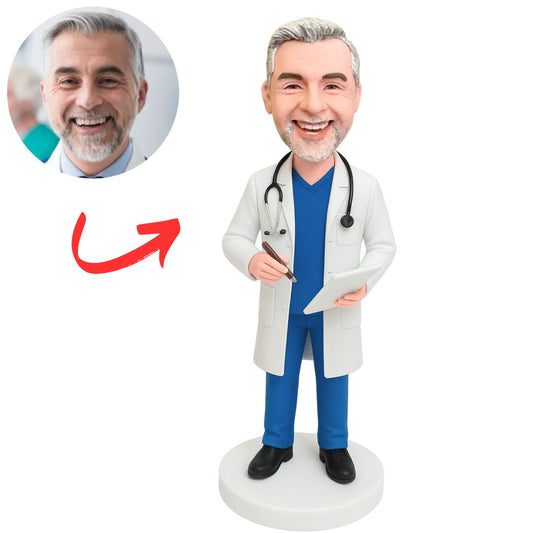 Surgeon Holding Notebook Doctor Custom Bobbleheads