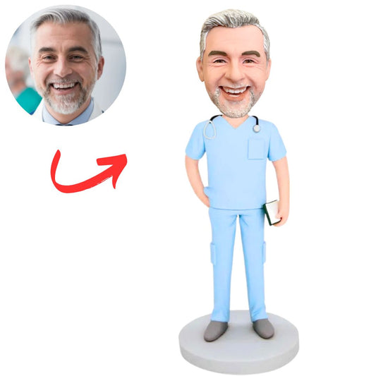 Doctor in Blue Uniform Custom Bobbleheads