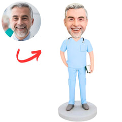 Doctor in Blue Uniform Custom Bobbleheads