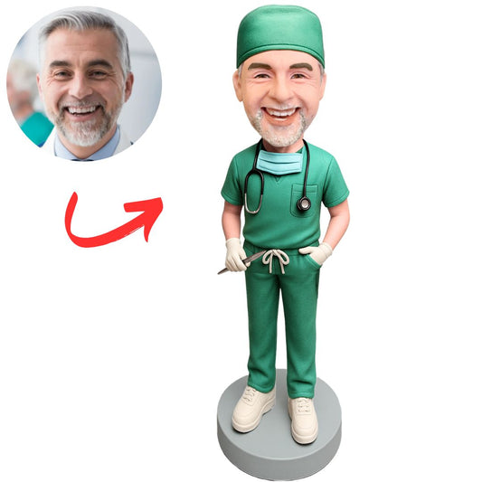 Doctor in Green Uniform Custom Bobbleheads