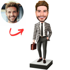Fashionable Handsome Male Boss Custom Bobbleheads