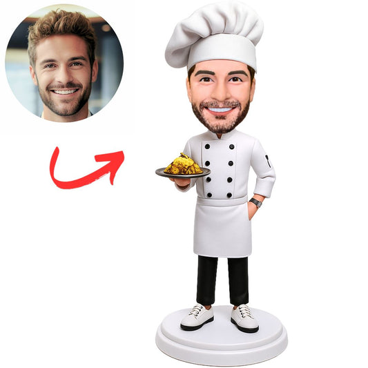 Business Man Grey Shirt Wearing Tie Custom Bobbleheads