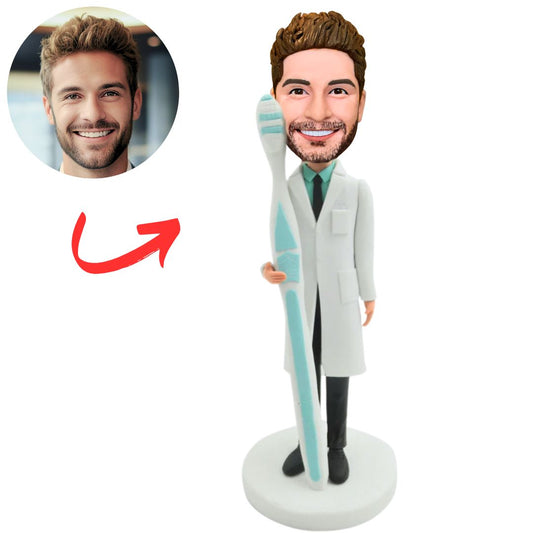 Doctor Dentist with Toothbrush Custom Bobbleheads