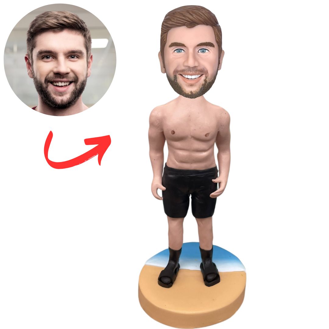 Sexy Beach Guy Custom Bobbleheads