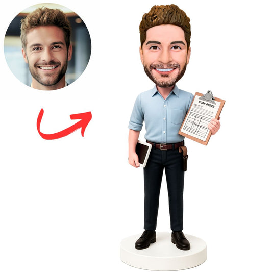 Engineer Holding Documents Custom Bobbleheads