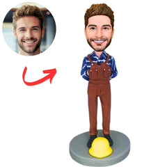 Engineer in Overalls Custom Works Bobbleheads