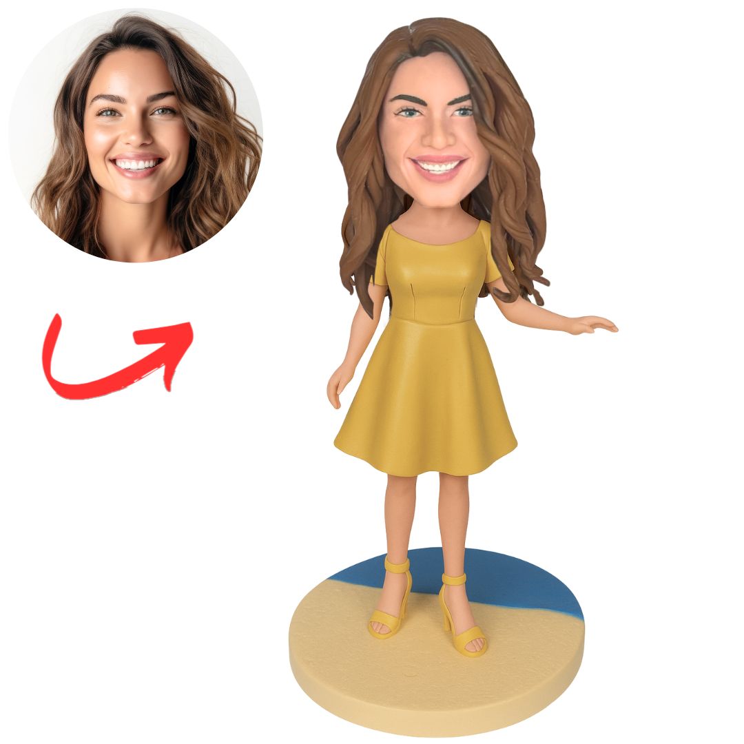 Girl in Yellow Dress Custom Bobbleheads