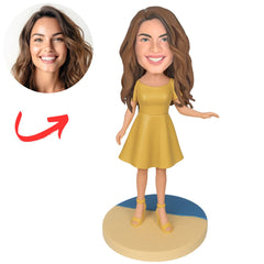 Girl in Yellow Dress Custom Bobbleheads