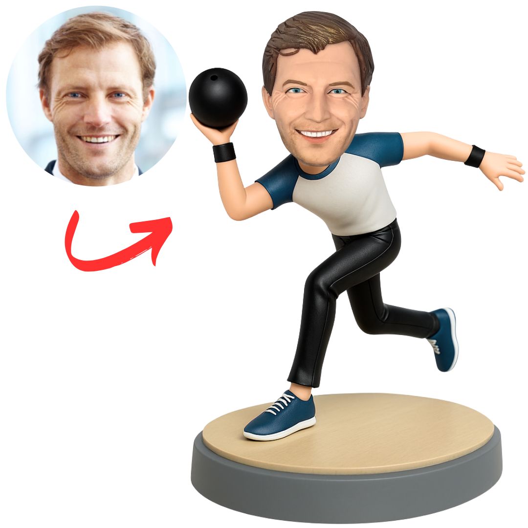 Male Bowling Player Custom Bobbleheads